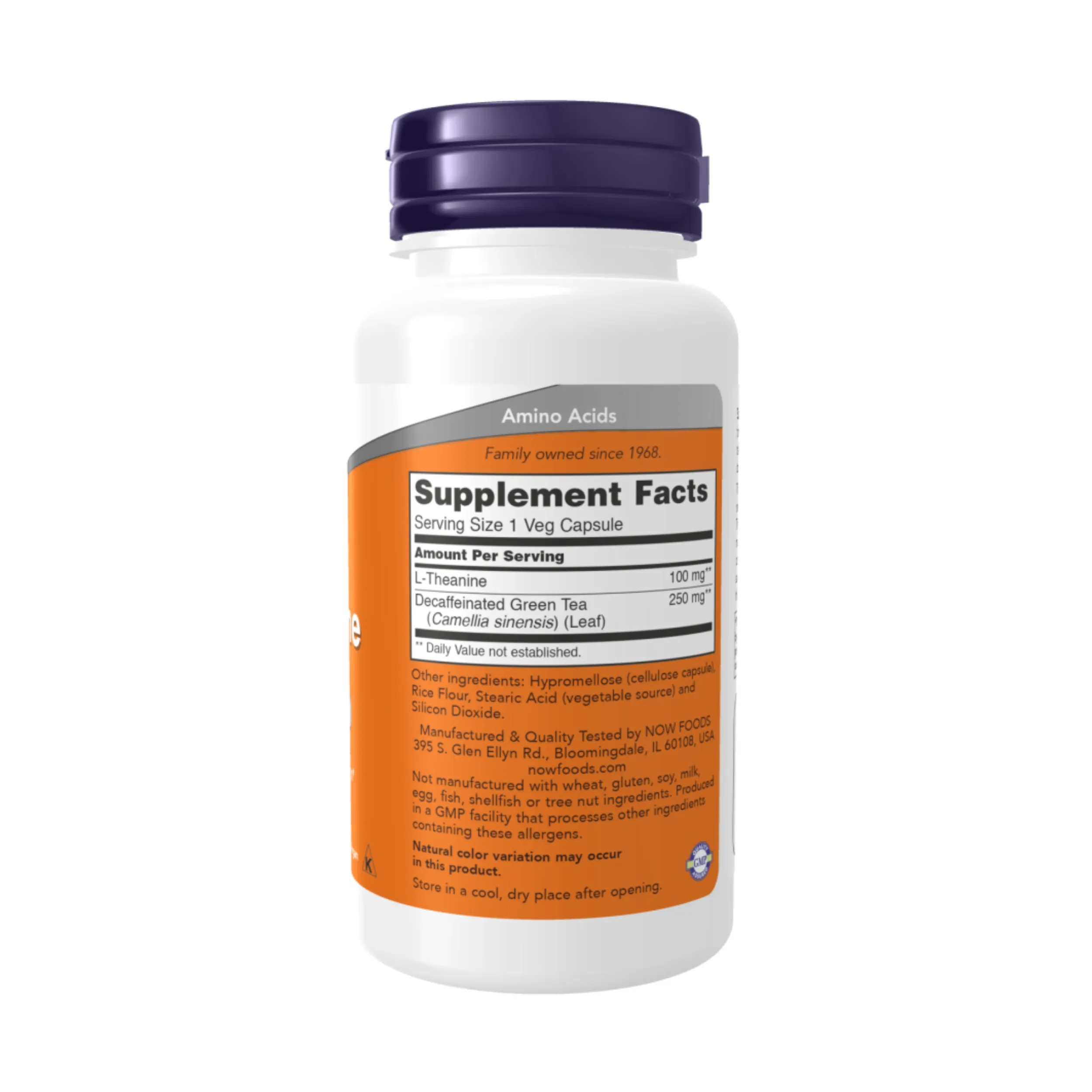 Now Foods L-Theanine 100 mg 90 Veg Capsules