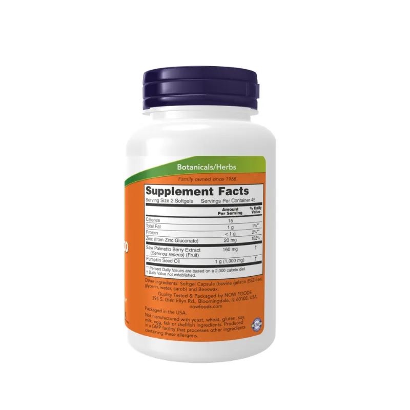 Now Foods Saw Palmetto Extract 90 Softgels
