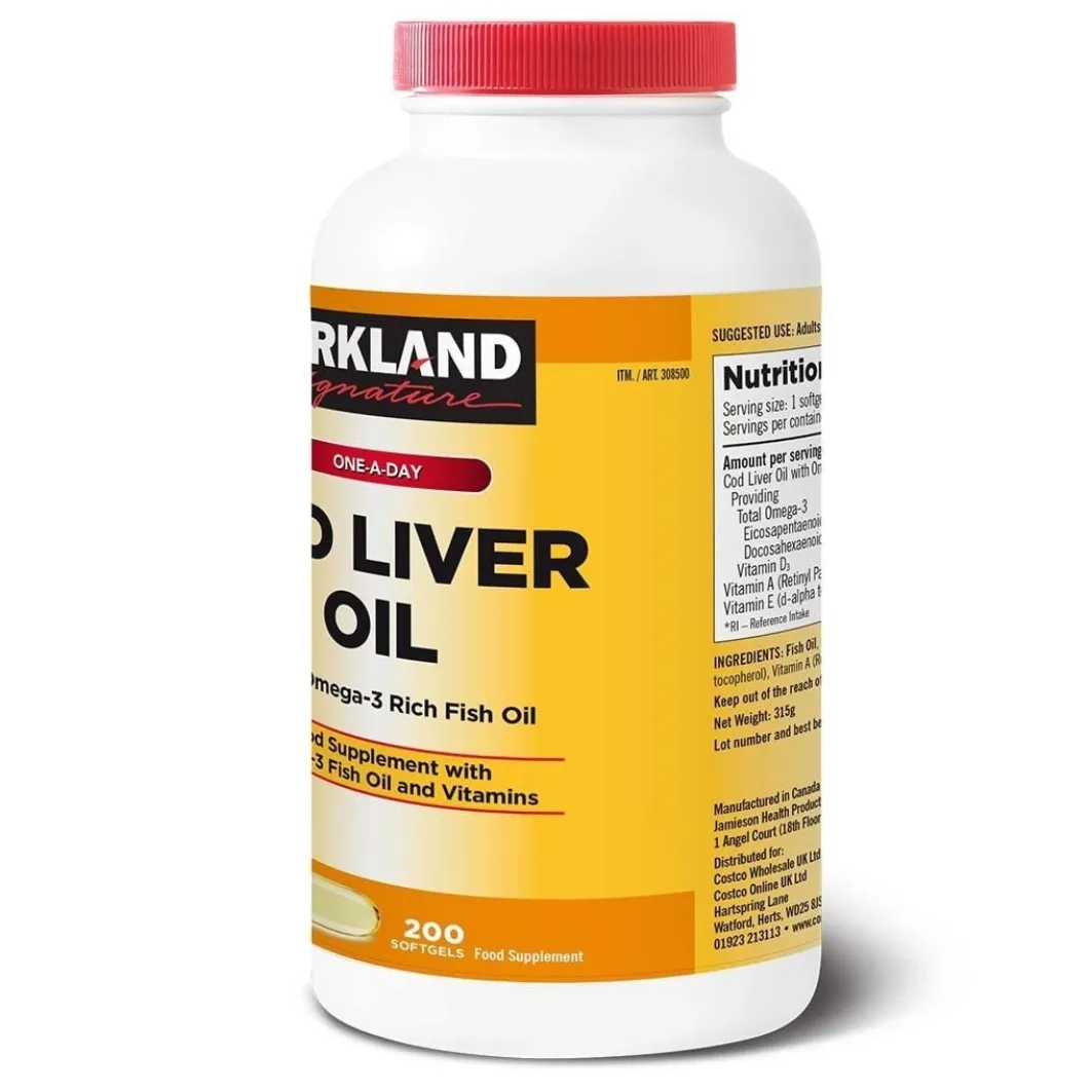 Kirkland Signature Cod Liver Oil + Omega 3 - 1150mg (200 Softgels) - Thumbnail 3