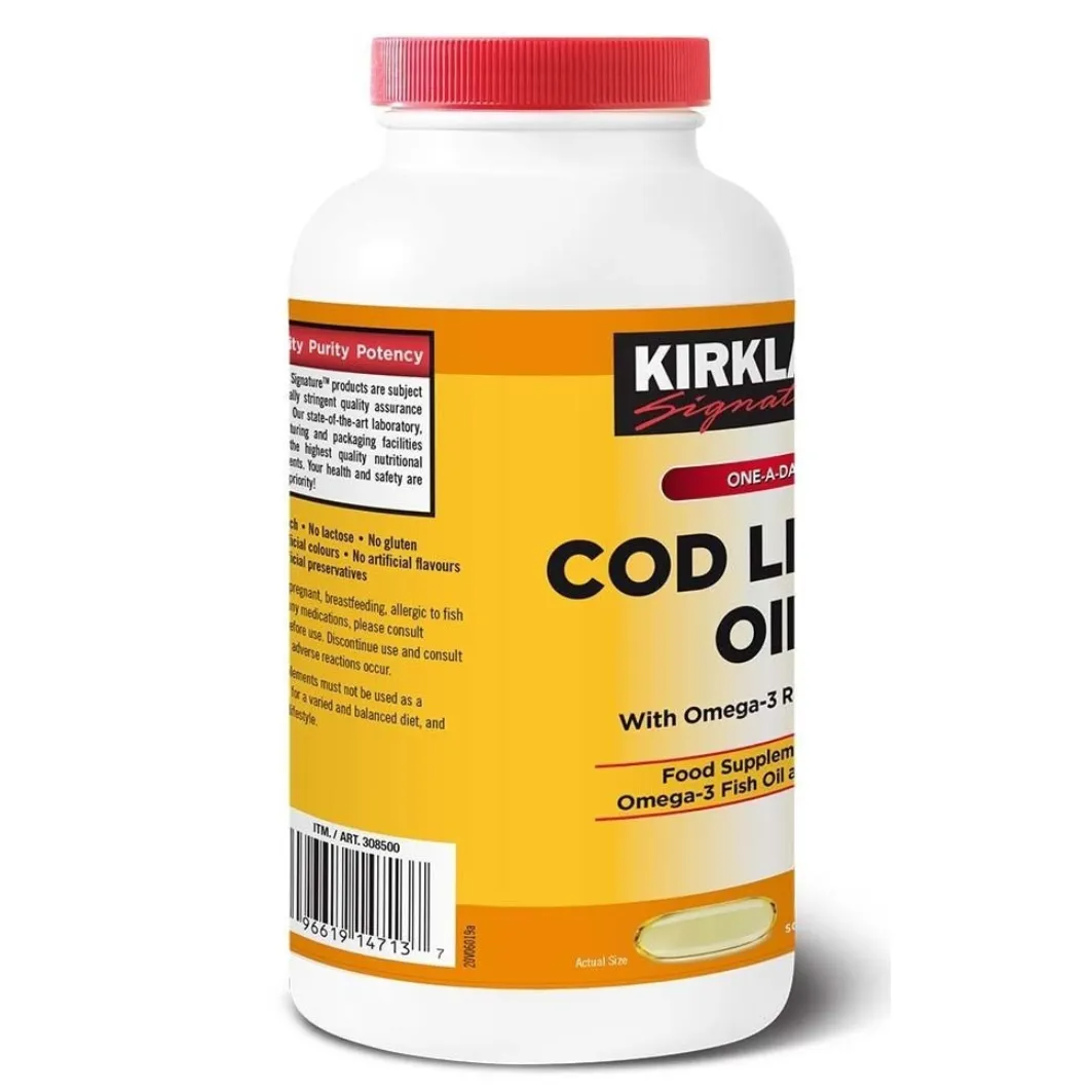 Kirkland Signature Cod Liver Oil + Omega 3 - 1150mg (200 Softgels) - Thumbnail 4