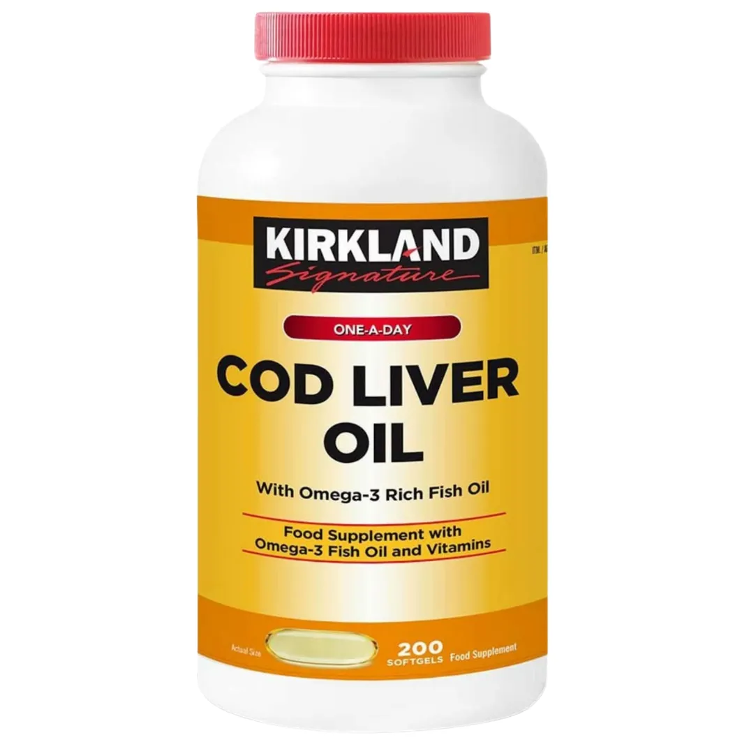Kirkland Signature Cod Liver Oil + Omega 3 - 1150mg (200 Softgels)