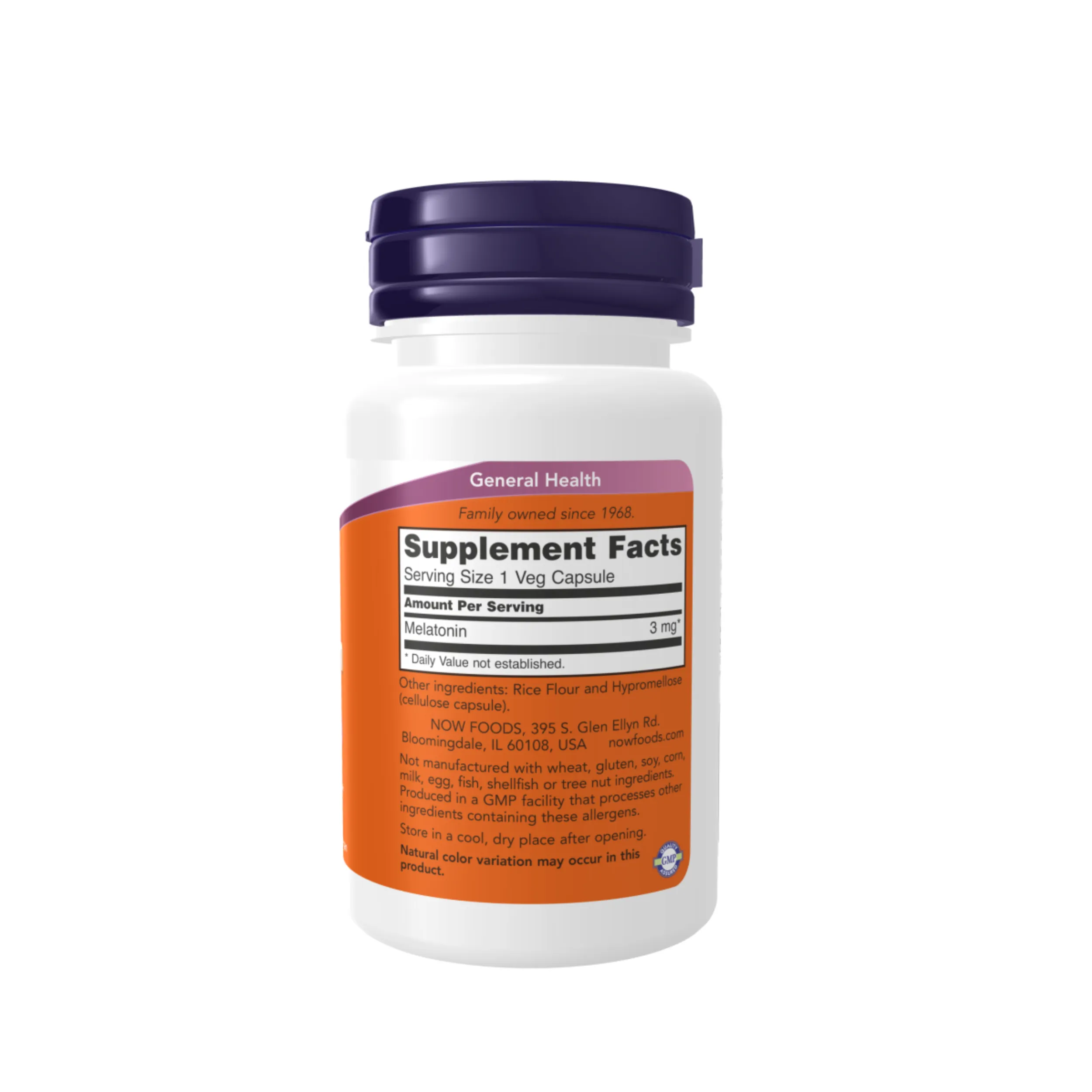 Now Foods Melatonin 3 mg 60 Veg Capsules