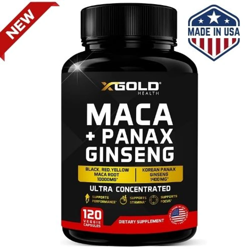 X Gold Health Maca + Panax Ginseng Ultra Concentrated (120 Capsules) in Bangladesh