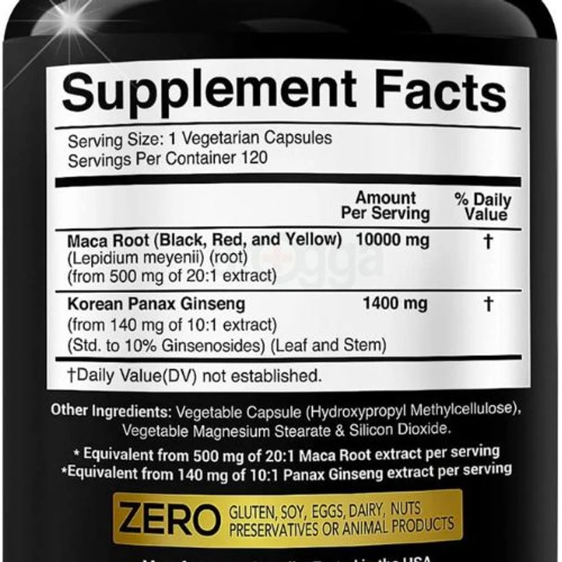 X Gold Health Maca + Panax Ginseng Ultra Concentrated (120 Capsules) in Bangladesh