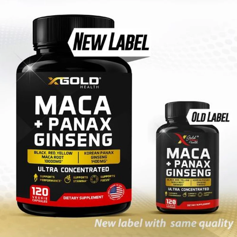 X Gold Health Maca + Panax Ginseng Ultra Concentrated (120 Capsules) in Bangladesh - Thumbnail 3
