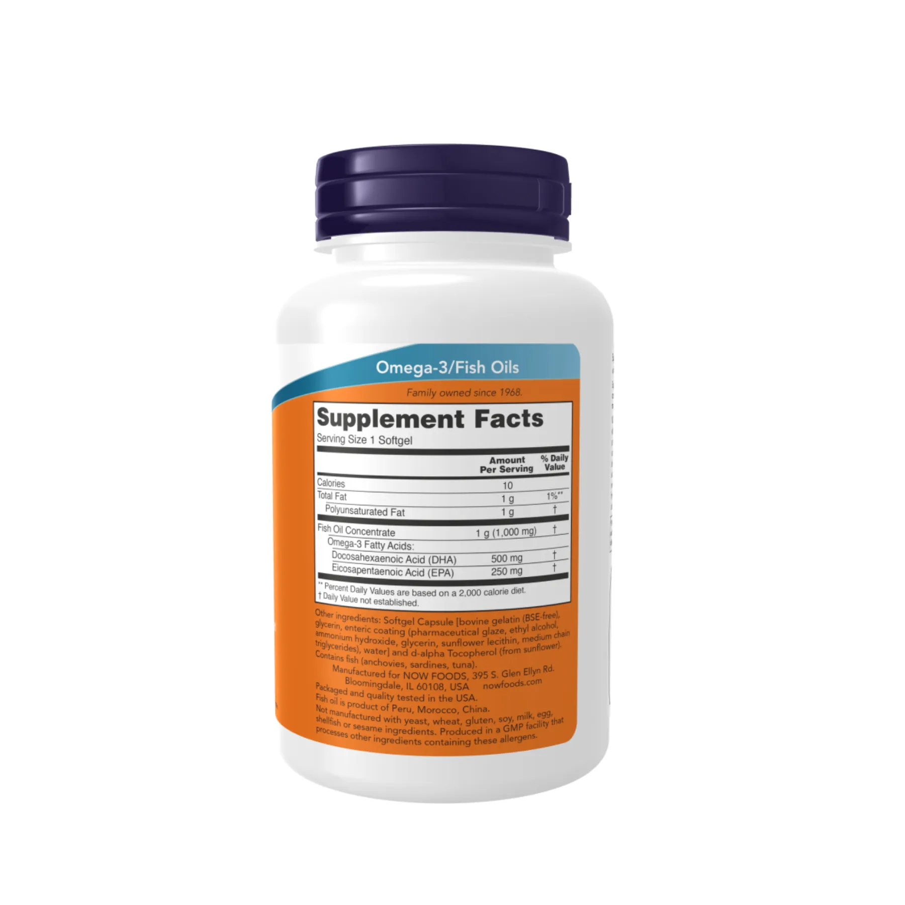 Now Foods DHA-500 Fish Oil, Double Strength 90 Softgels