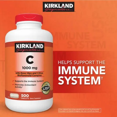 Kirkland Signature Vitamin C 1000 mg 500 Tablets - Thumbnail 3
