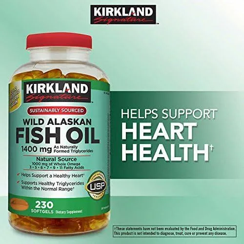 kirkland, Wild Alaskan, Fish Oil 1400 mg 230 Softgels in Bangladesh - Thumbnail 3
