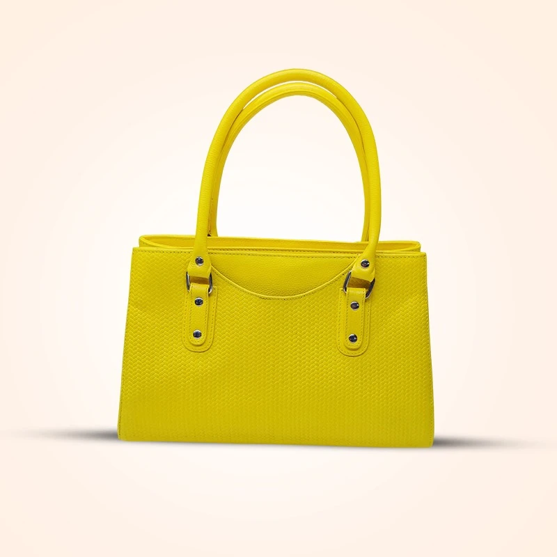 TRENDY YELLOW HANDBAG.