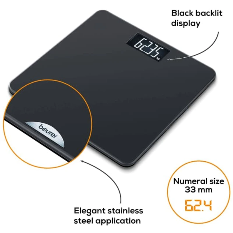Beurer PS 240 Digital Personal Bathroom Scale Weight Machine - Image 3