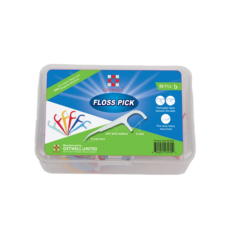 Getwell RFL Dental Floss Pick 50 Pcs Box