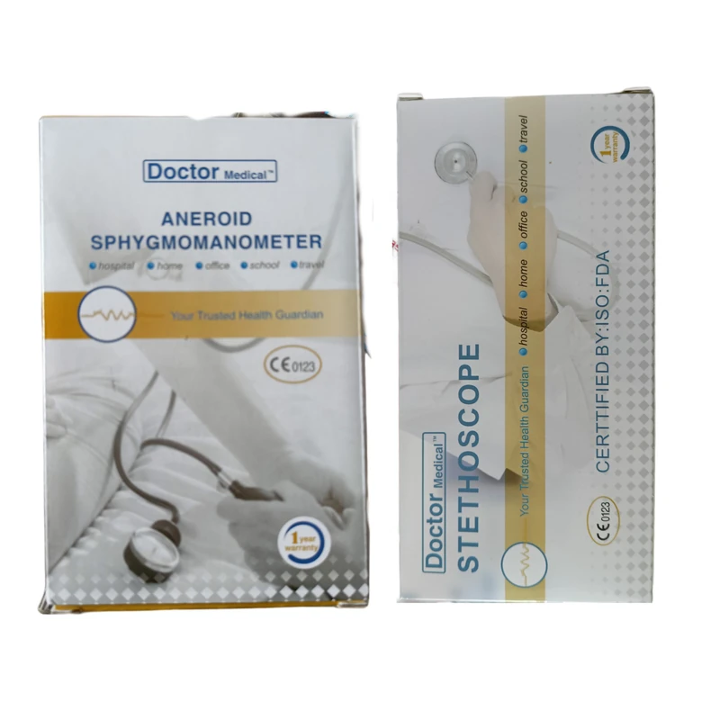 Doctor Medical Blood Pressure Machine Monitor Sphygmomanometer- Analog Aneroid BP Machine Set With Free Stethoscope