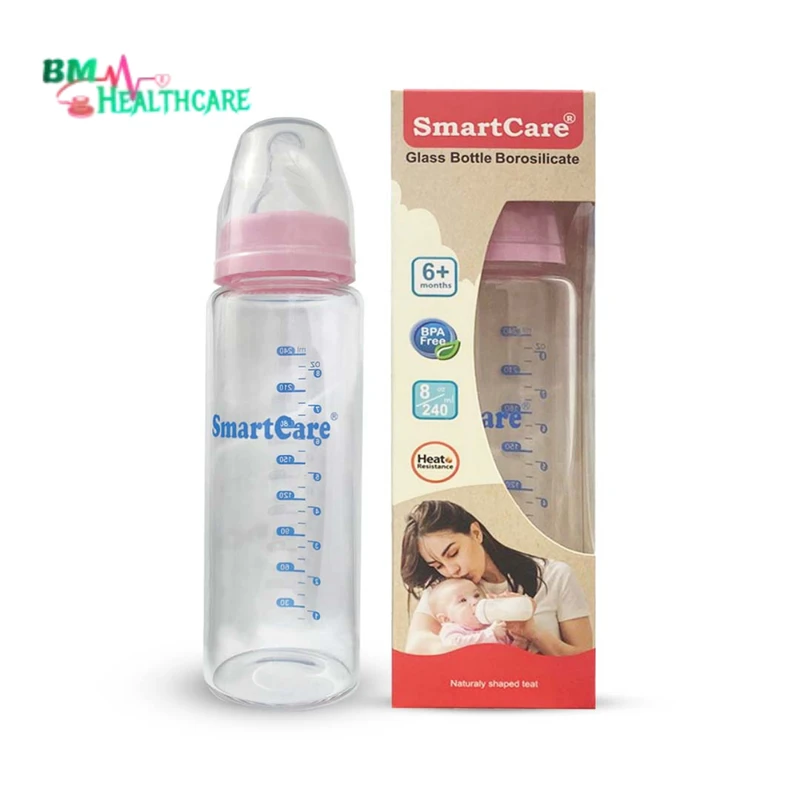 Smart Care Borosilicate Glass Baby Feeding Bottle - Image 3