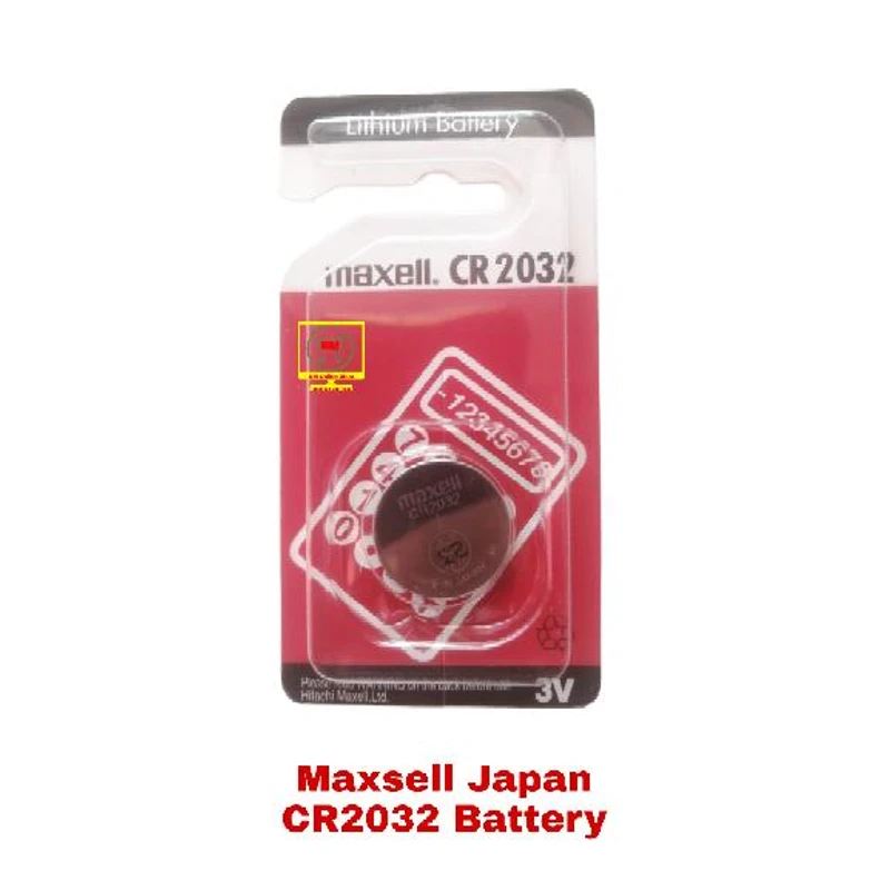 Maxell JAPAN CR2032 Battery For Motherboard, Remote Control, Watch , PC CMOS, Calculators, Weight Scale , Glucometer etc