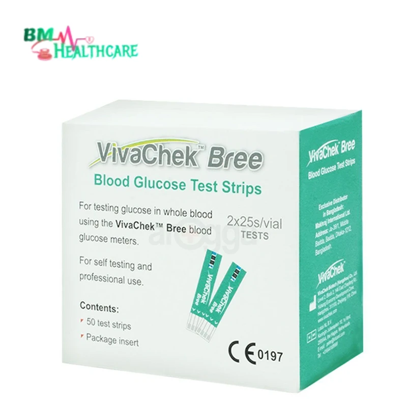 VivaChek Bree Blood Glucose Test Strips 25'S Pack