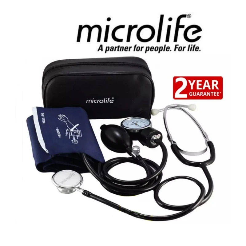 Microlife Blood Pressure Machine Monitor Sphygmomanometer- Analog Aneroid BP Machine Manual Set With Stethoscope