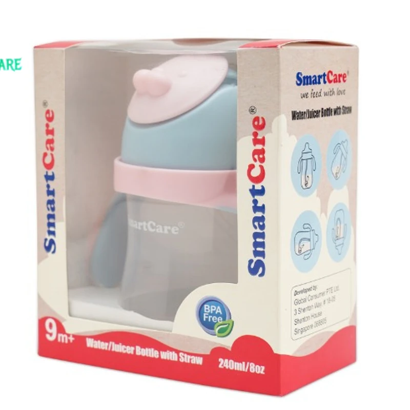 SmartCare Water bottle with Straw, (240ML)