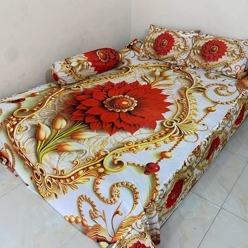 Premium 3D Design Bed Sheet Code=75
