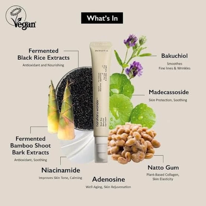 HaruHaru Wonder Black Rice Bakuchiol Eye Cream - 20ml - Image 3