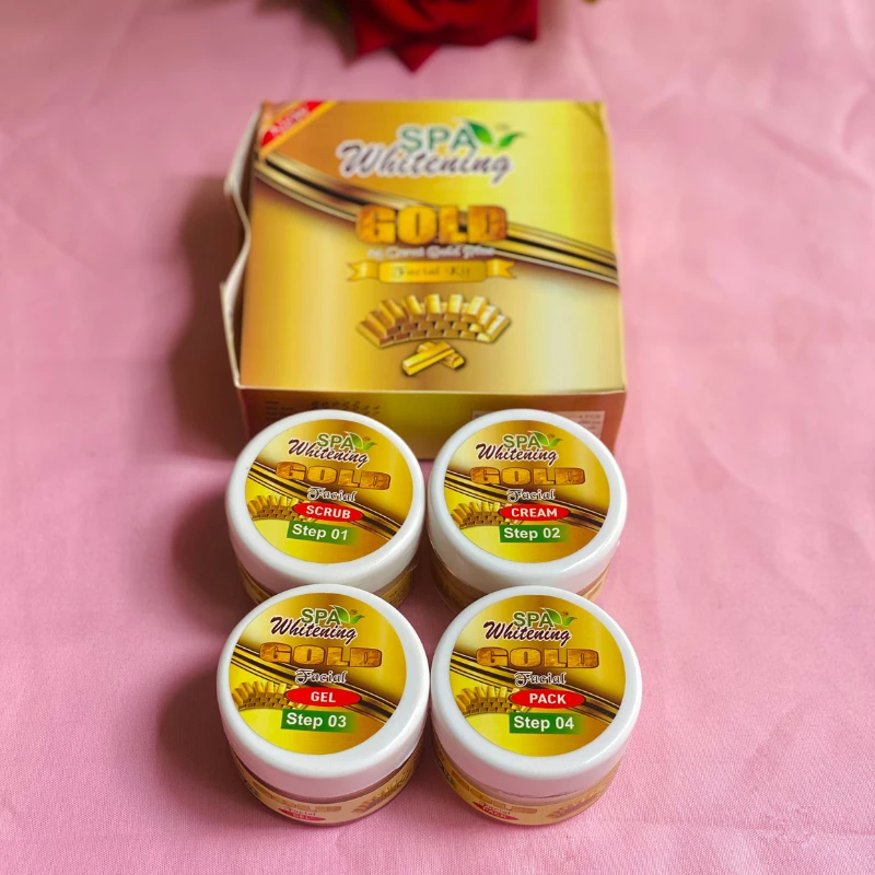 24 Carat Gold Facial Kit (4Pcs) - Spa Whitening