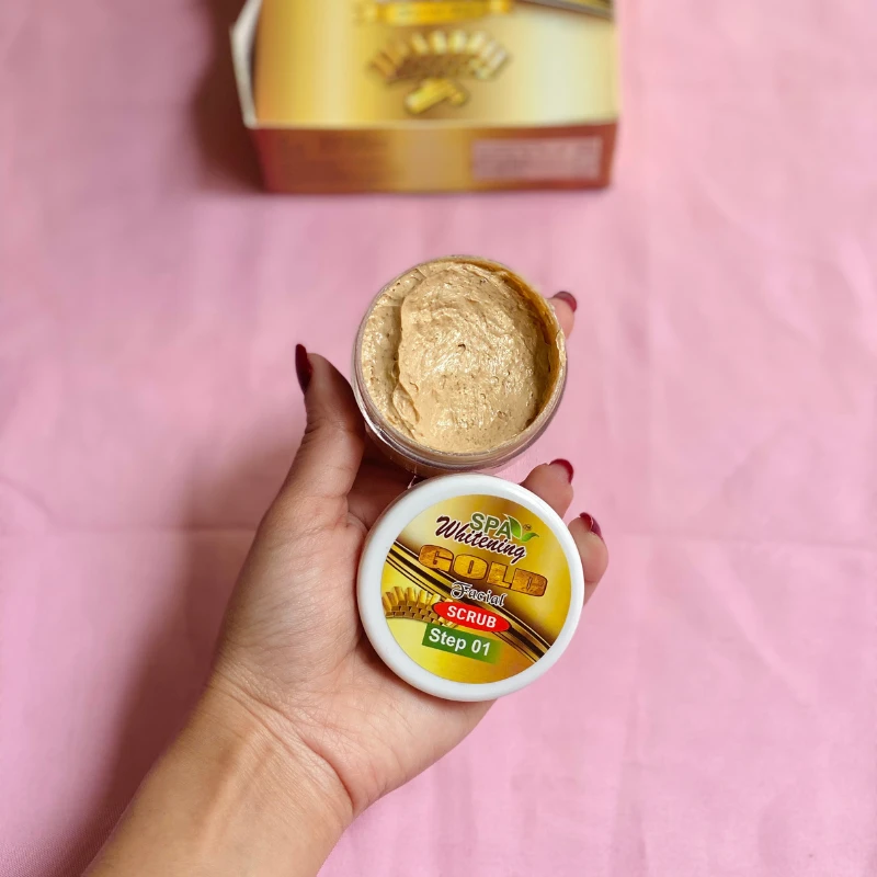 24 Carat Gold Facial Kit (4Pcs) - Spa Whitening - Image 3