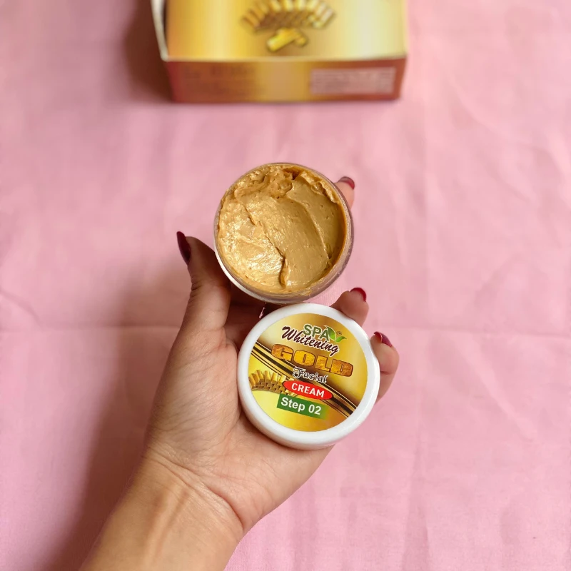 24 Carat Gold Facial Kit (4Pcs) - Spa Whitening - Image 4