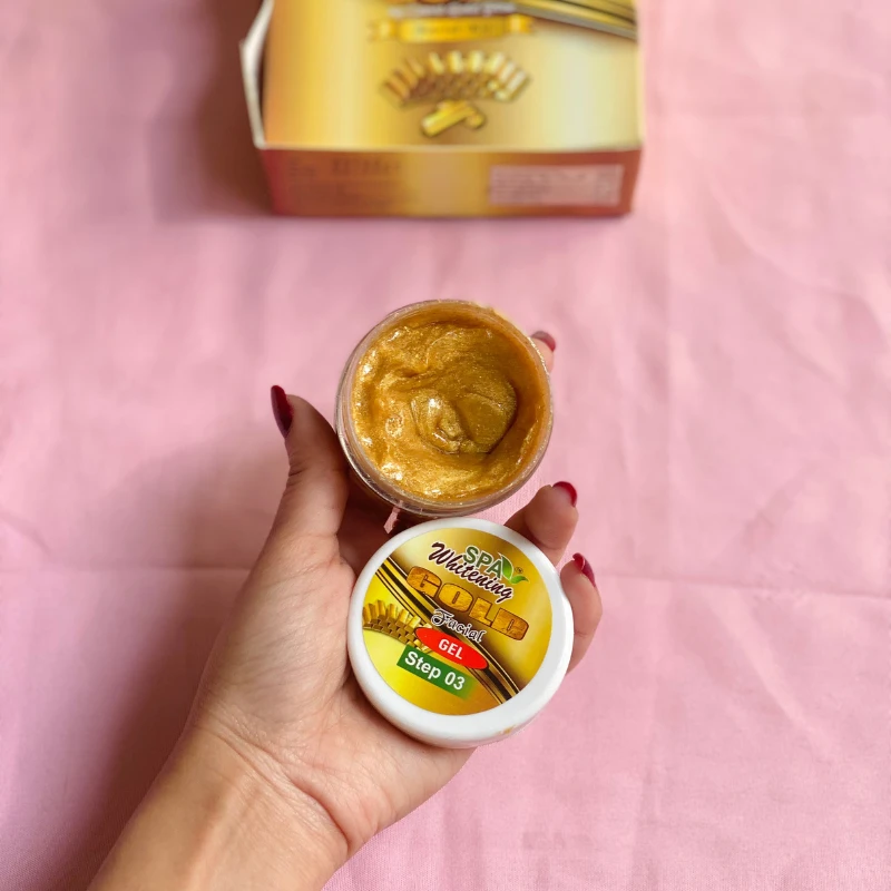 24 Carat Gold Facial Kit (4Pcs) - Spa Whitening - Image 5