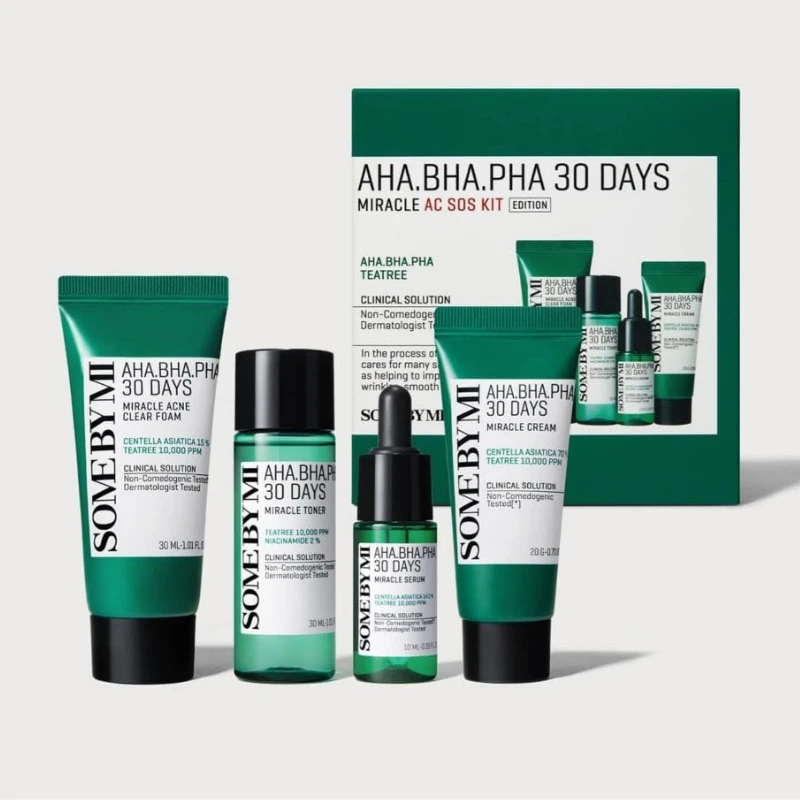 Some By Mi Aha, Bha, Pha 30 Days Miracle AC SOS Kit - 4pcs