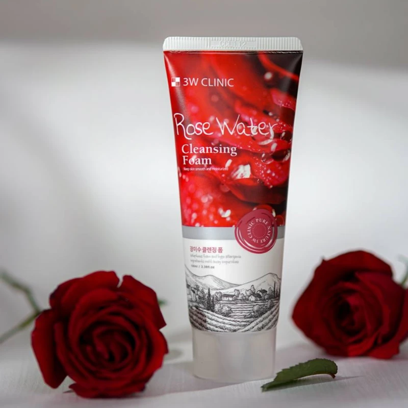 3W Clinic Rose Water Cleansing Foam - 100ml