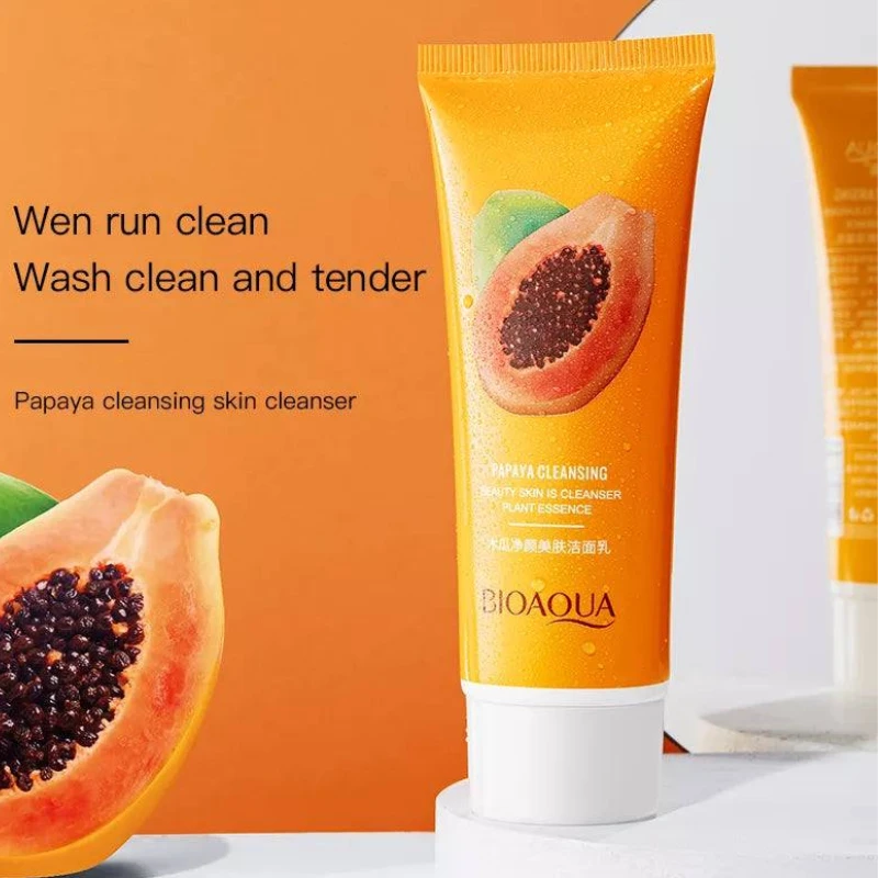 BIOAQUA Papaya Purifying Moisturizing Facial Cleanser 100g