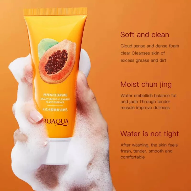 BIOAQUA Papaya Purifying Moisturizing Facial Cleanser 100g