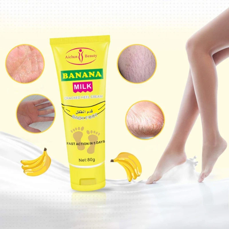 Aichun Beauty Banana Milk Cracked Heel Cream - 80gm
