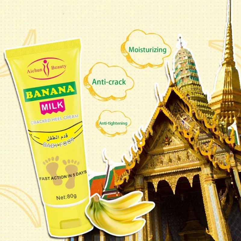 Aichun Beauty Banana Milk Cracked Heel Cream - 80gm - Image 4