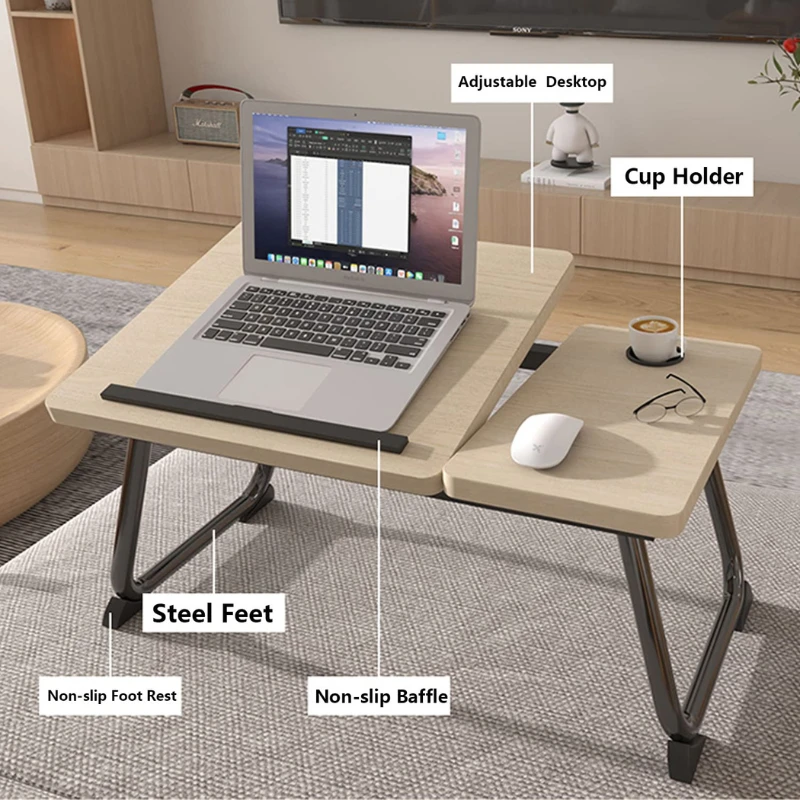 Adjustable Bed Table Computer Desk Foldable Table