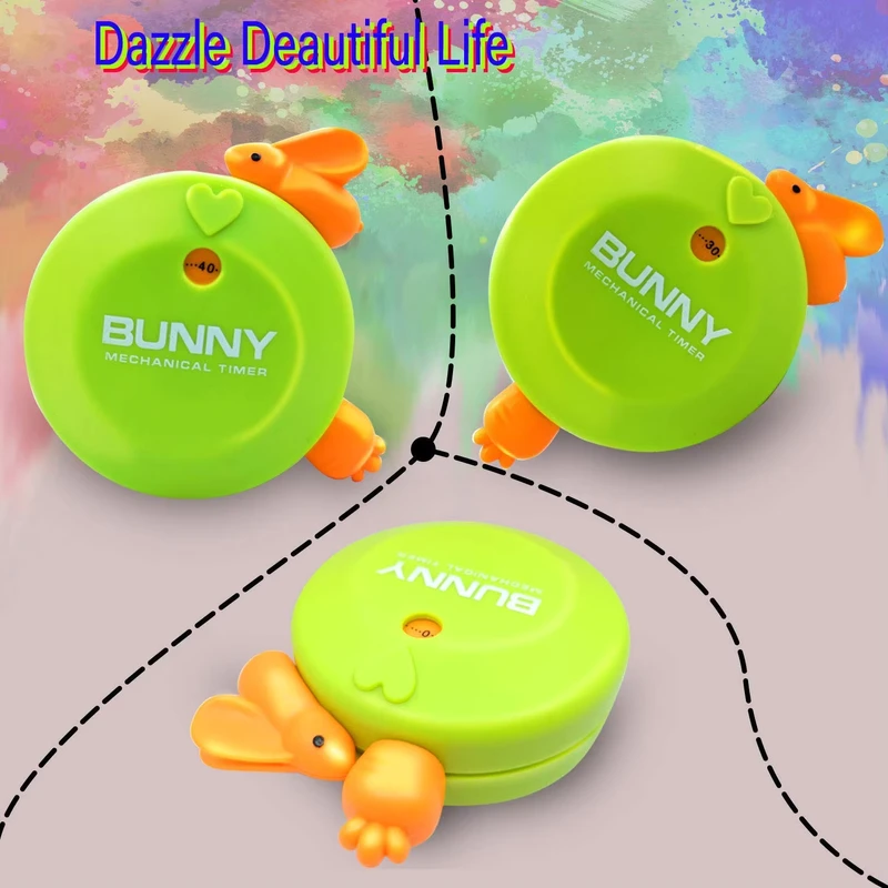 Cute Bunny Mechanical Timer (Green) - Image 3