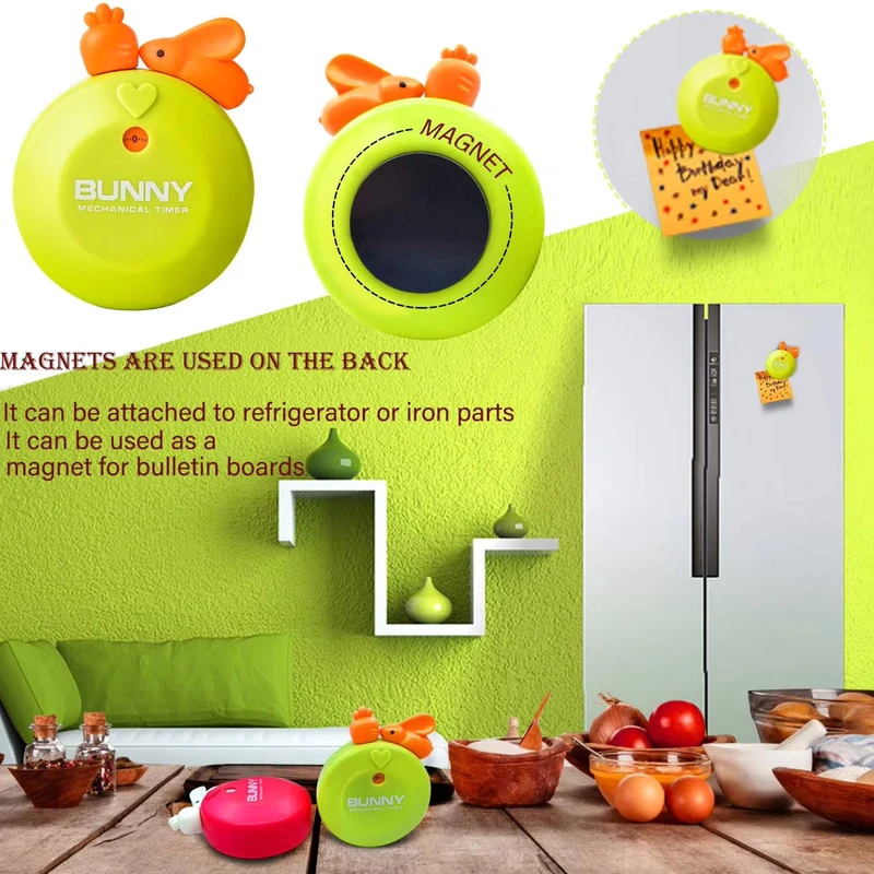 Cute Bunny Mechanical Timer (Green) - Image 5