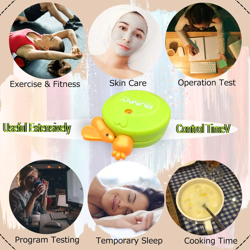 Cute Bunny Mechanical Timer (Green) - Image 6