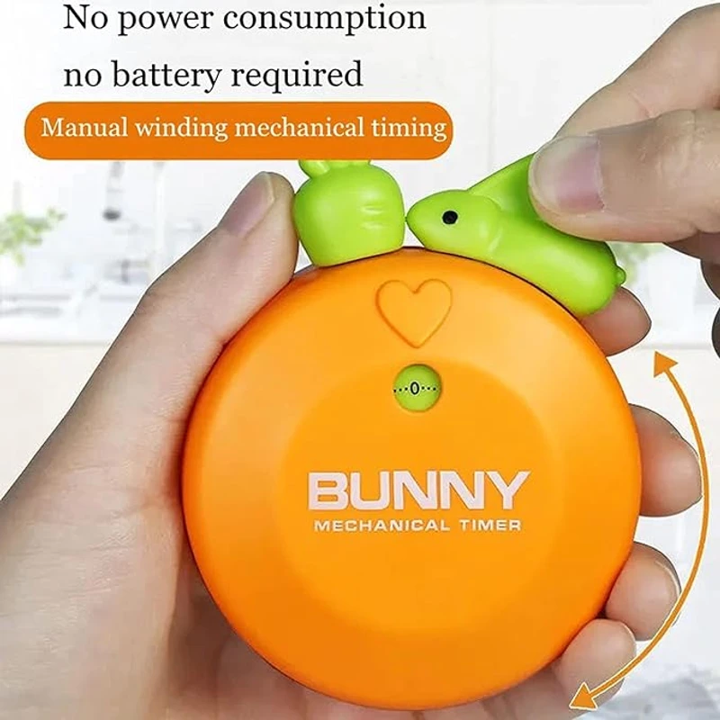 Cute Bunny Mechanical Timer (Orange) - Image 5