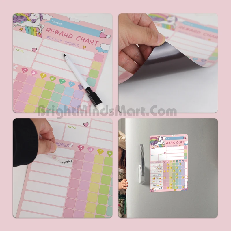 Magnetic Reward Chart for Kids (Unicorn Theme) - Image 4