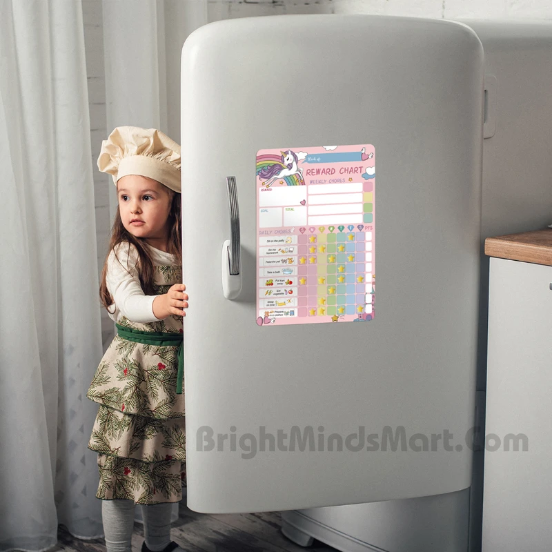 Magnetic Reward Chart for Kids (Unicorn Theme)