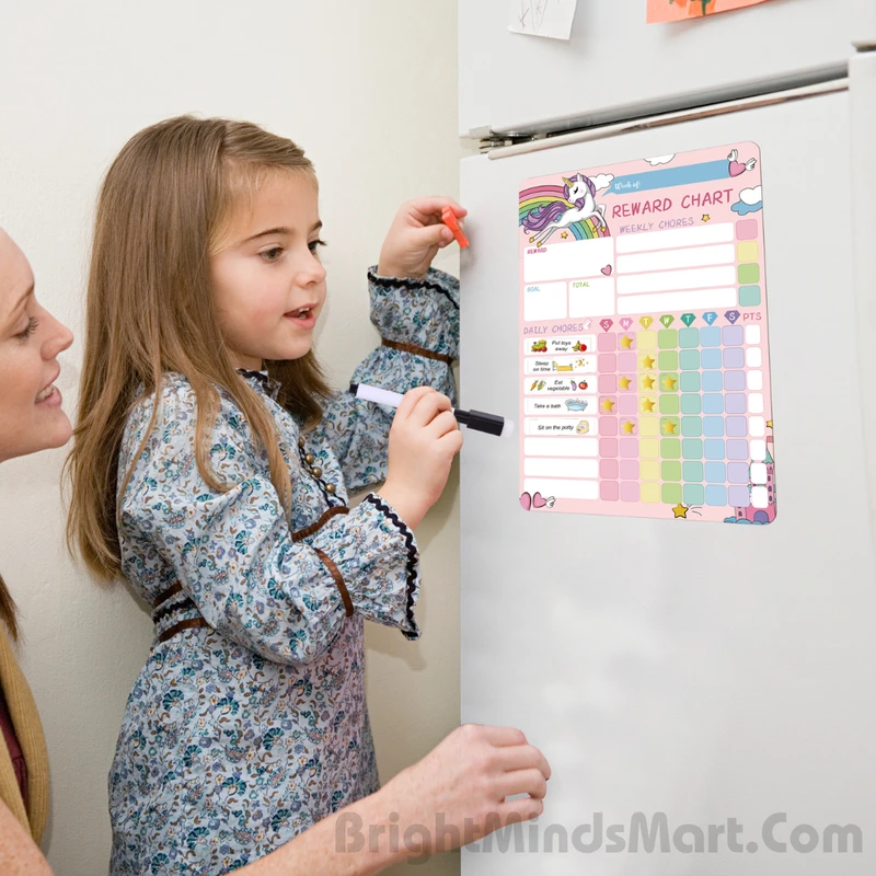 Magnetic Reward Chart for Kids (Unicorn Theme) - Image 3