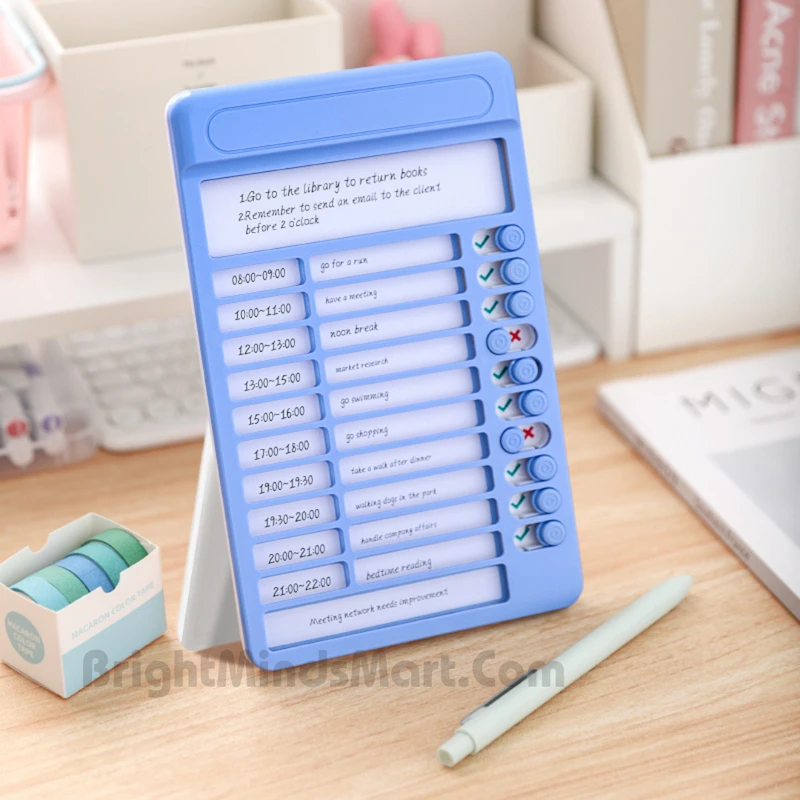 Self-Discipline Multifunctional Schedule & Habit Tracker (Blue)