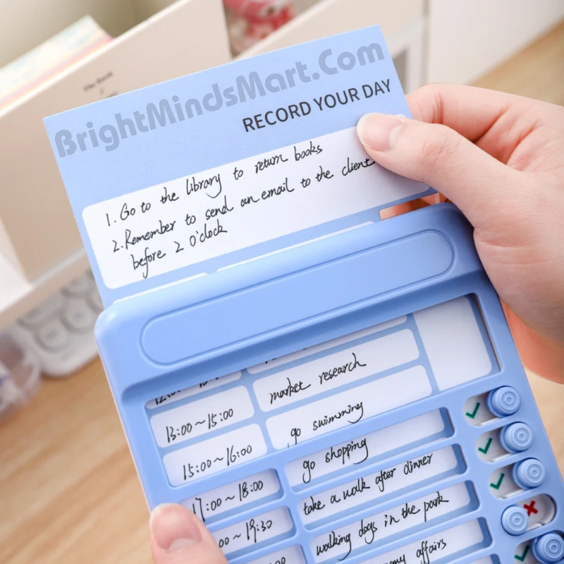 Self-Discipline Multifunctional Schedule & Habit Tracker (Blue) - Image 5