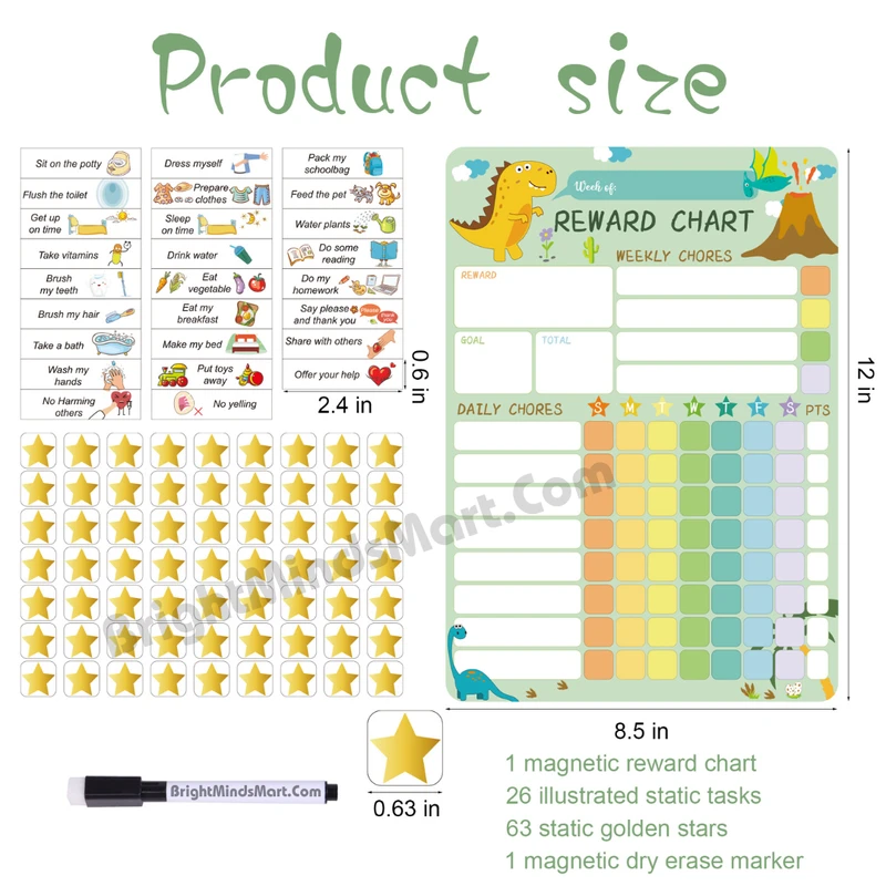 Magnetic Reward Chart for Kids (Dinosaur Theme) - Image 5