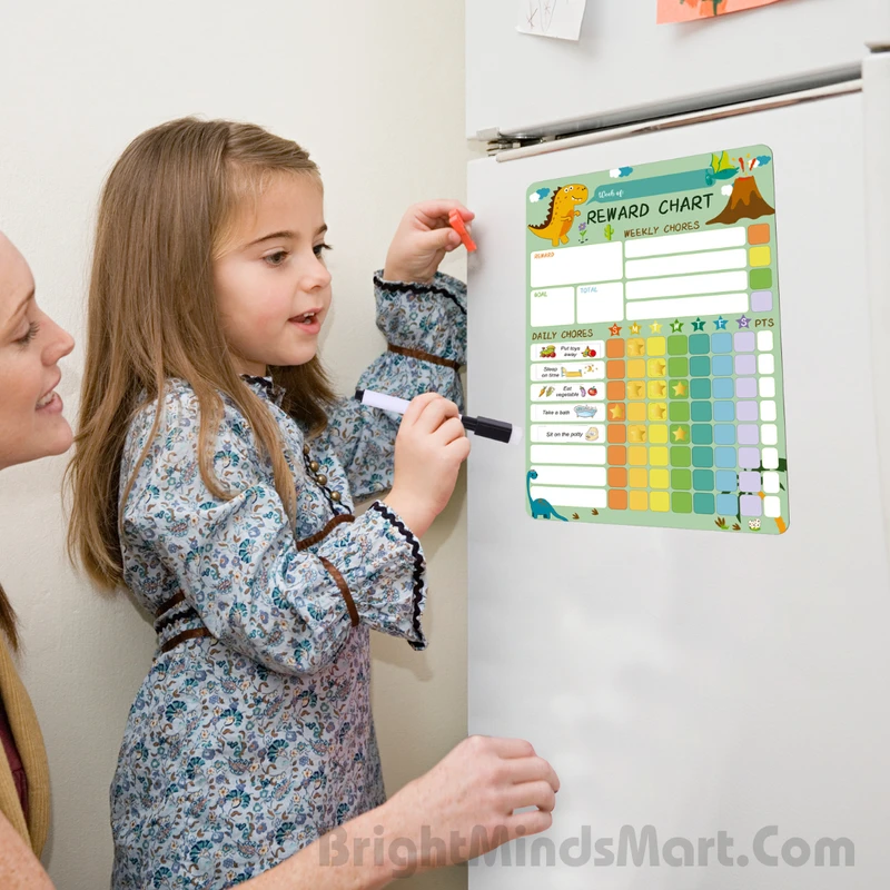 Magnetic Reward Chart for Kids (Dinosaur Theme) - Image 3