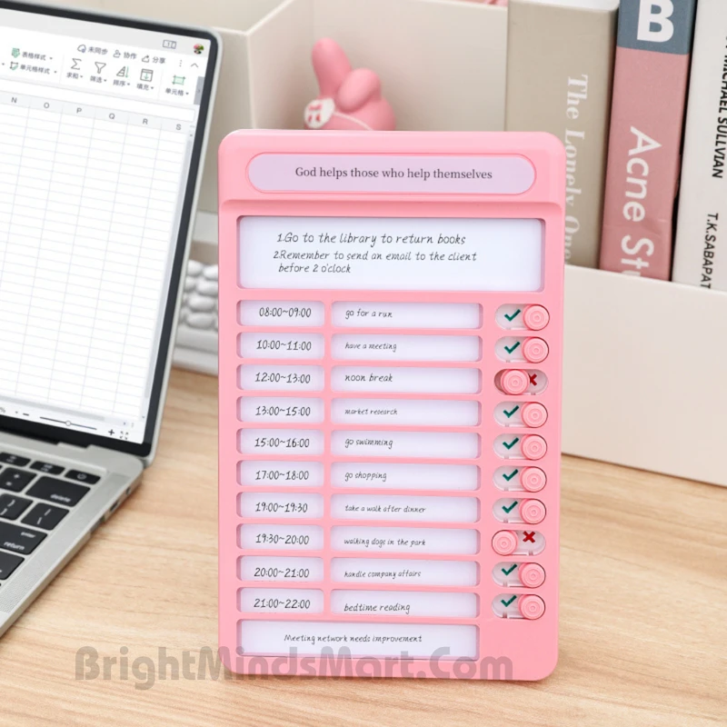 Self-Discipline Multifunctional Schedule & Habit Tracker (Pink)