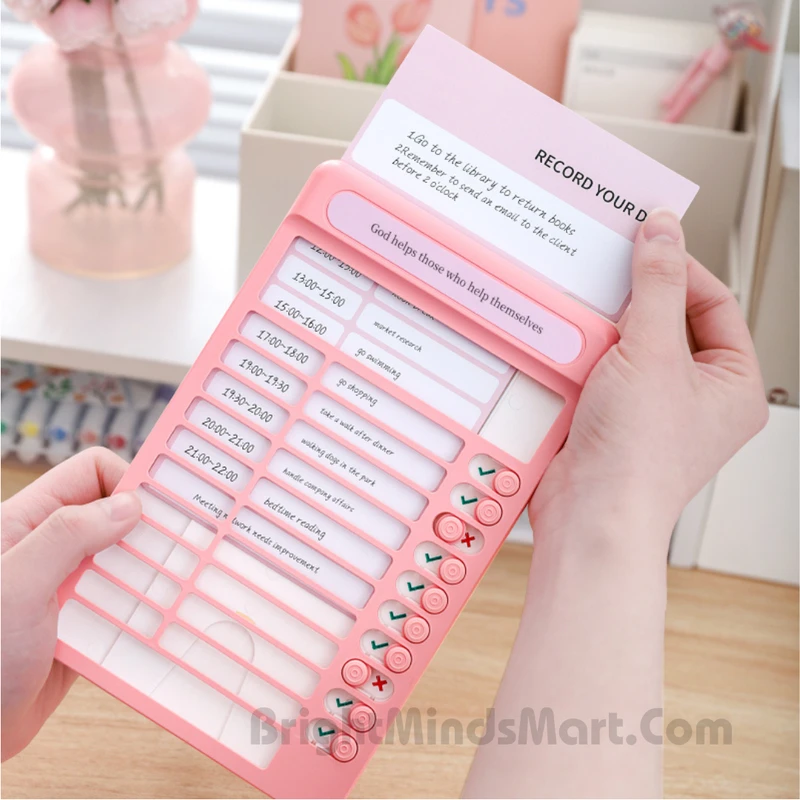 Self-Discipline Multifunctional Schedule & Habit Tracker (Pink) - Image 4