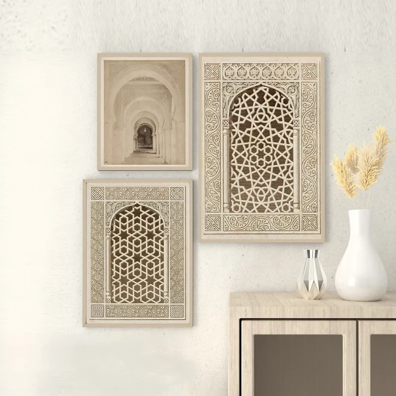 Mosque Window Decor Wall Art, Mosque Home Decor, Muslim Wall Art,