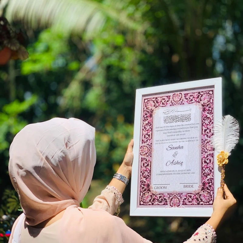 Premium Nikkah Contract | Custom Nikkah Nama | Islamic Wedding Contract | Personalized,