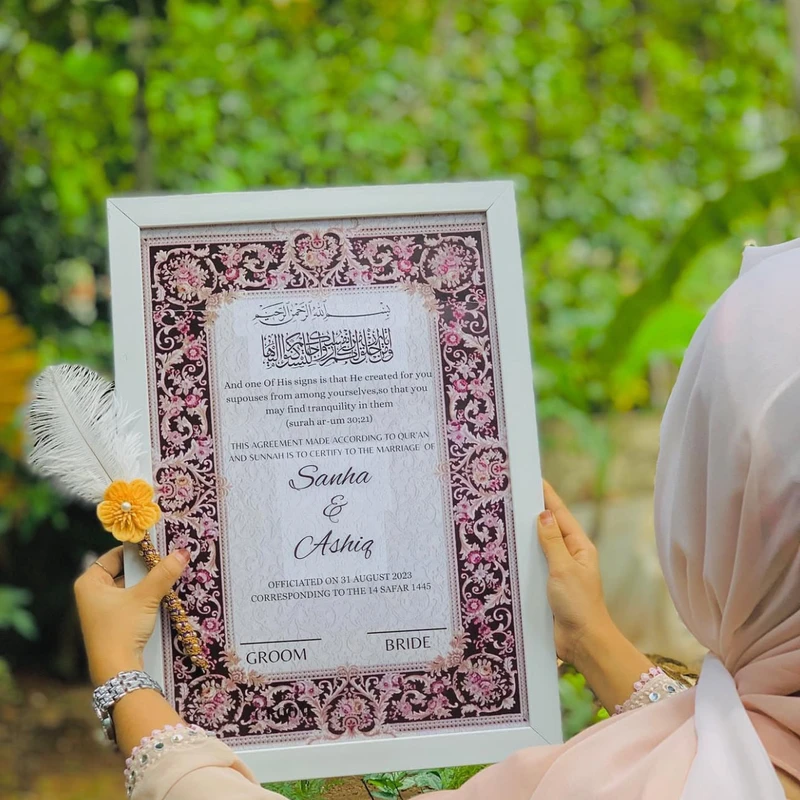 Premium Nikkah Contract | Custom Nikkah Nama | Islamic Wedding Contract | Personalized,